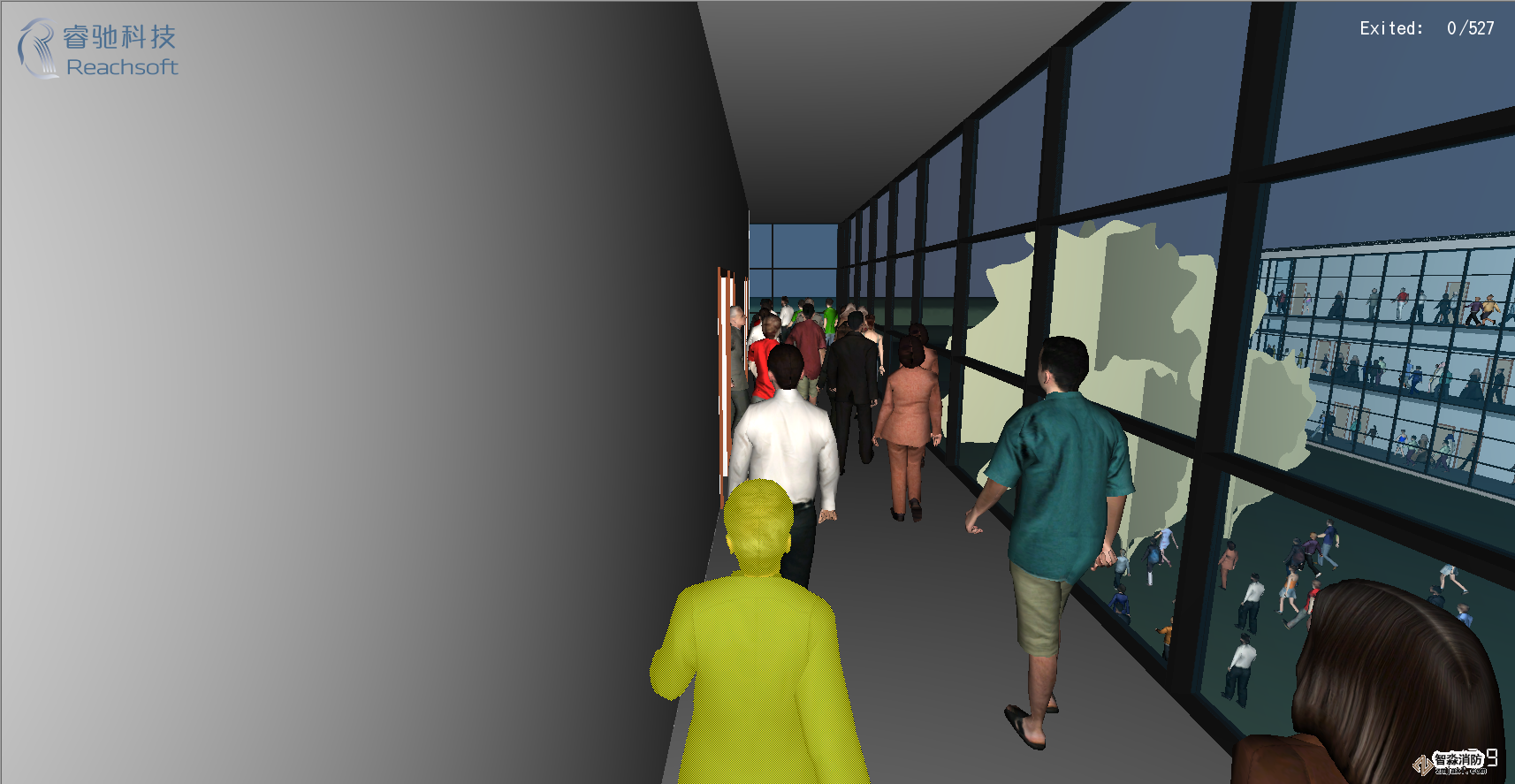 西安消防安全評(píng)估西安人員疏散能力模擬分析軟件Pathfinder10