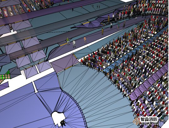 西安消防安全評(píng)估西安人員疏散能力模擬分析軟件Pathfinder3